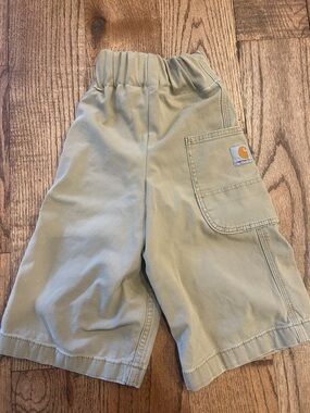 Carhartt UPCYCLE one-of-a-kind Tan Elastic Waist Cargo wide leg pants